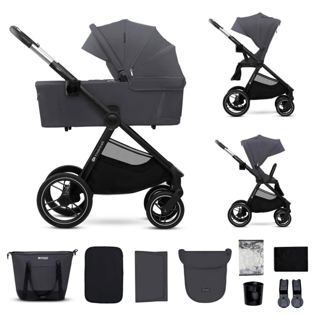KINDERKRAFT Cochecito combinado Nea 2 en 1 Dark Grey