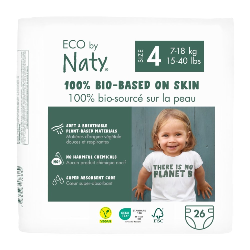 ECO BY NATY Couches jetables 4 (7-18 kg) 26 pièces