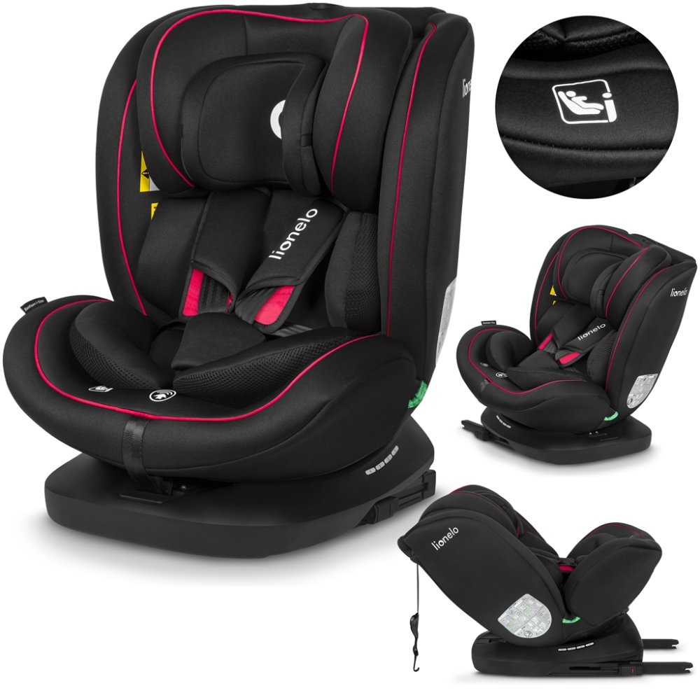 LIONELO Autosjedalica Bastiaan i-Size (40-150 cm) Black Red