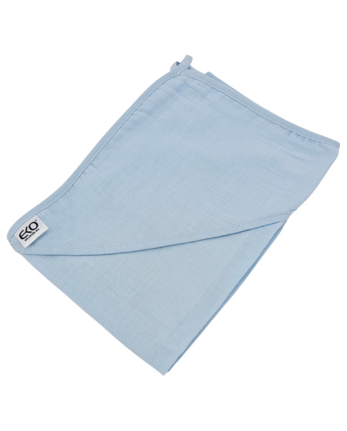 Toalla de baño ecológica de muselina Blue 100x100 cm