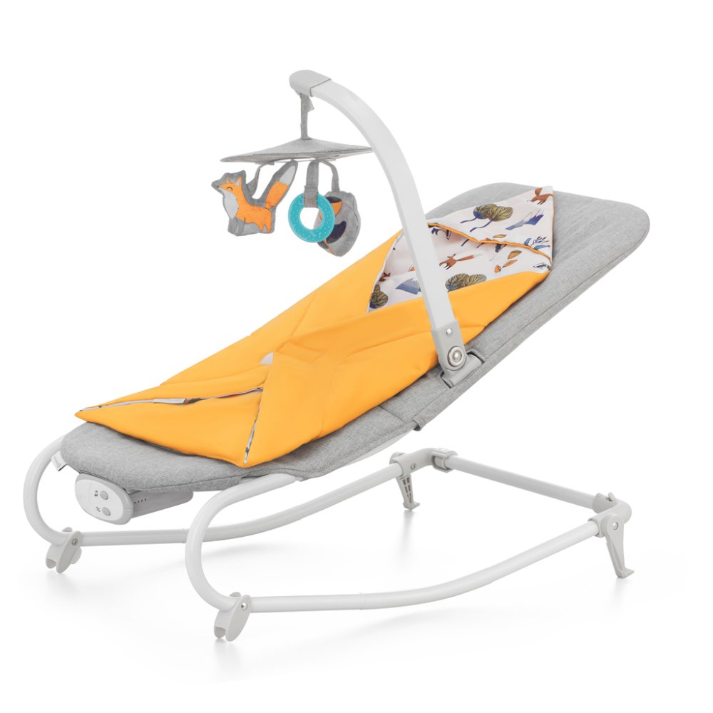 KINDERKRAFT Gugalnica vibrirajoča z melodijo Felio 2 Forest Yellow 0m+, do 9 kg