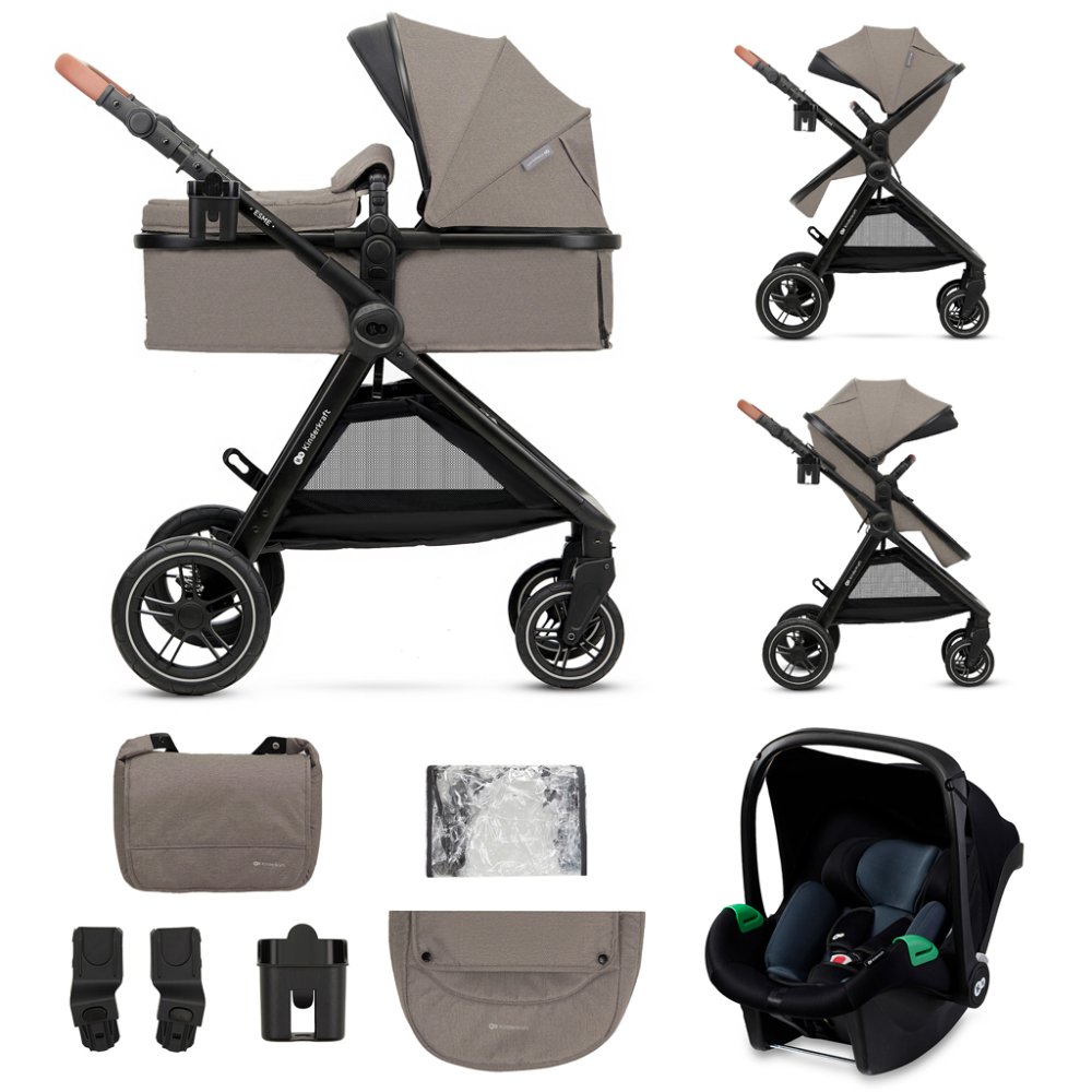 KINDERKRAFT Kombikinderwagen 3in1 Esme Sand Beige