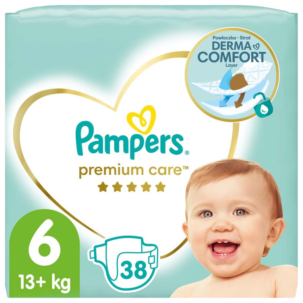 PAMPERS Premium Care Couches jetables 6 (13 kg+) 38 pièces