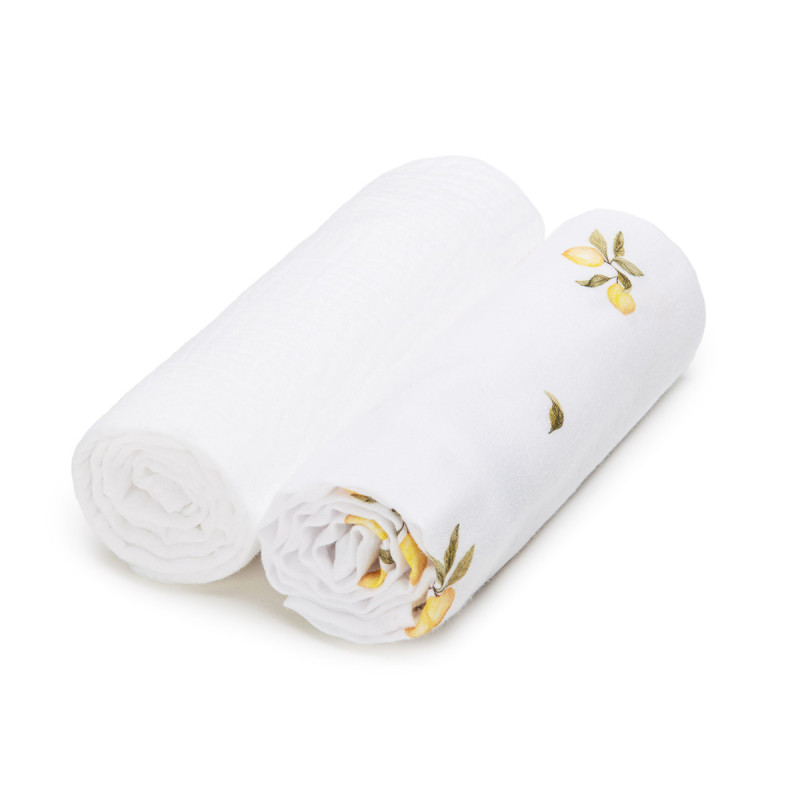 T-TOMI BIO Tetra plenice muslin 65x65 cm, 2 kosa, Lemonade