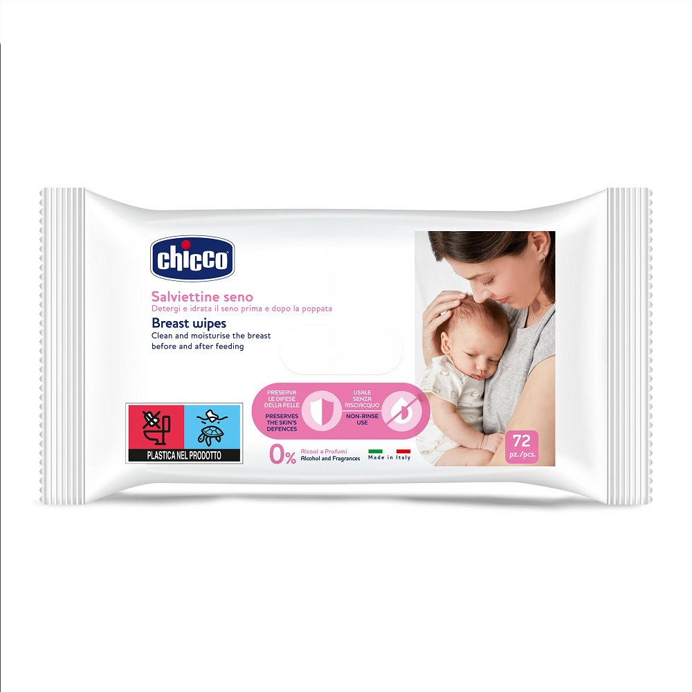 CHICCO Lingettes nettoyantes pour les seins 72 pcs