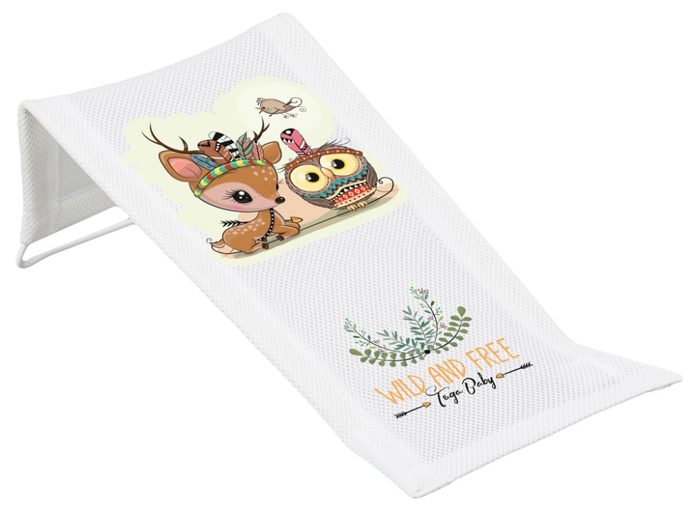 TEGA BABY Hamaca de baño de tela Wild and Free Little Deer - white