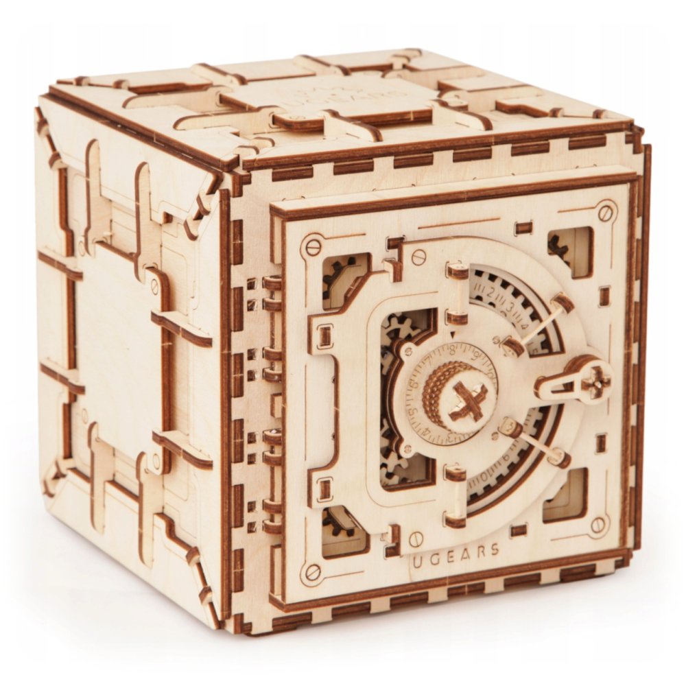 Ugears Puzzle 3D in legno meccanico - Modello Cassaforte
