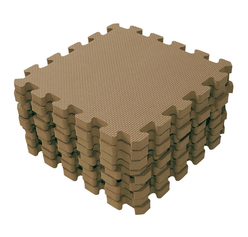BABYDAN Alfombra de juego rompecabezas Marrón 90x90 cm
