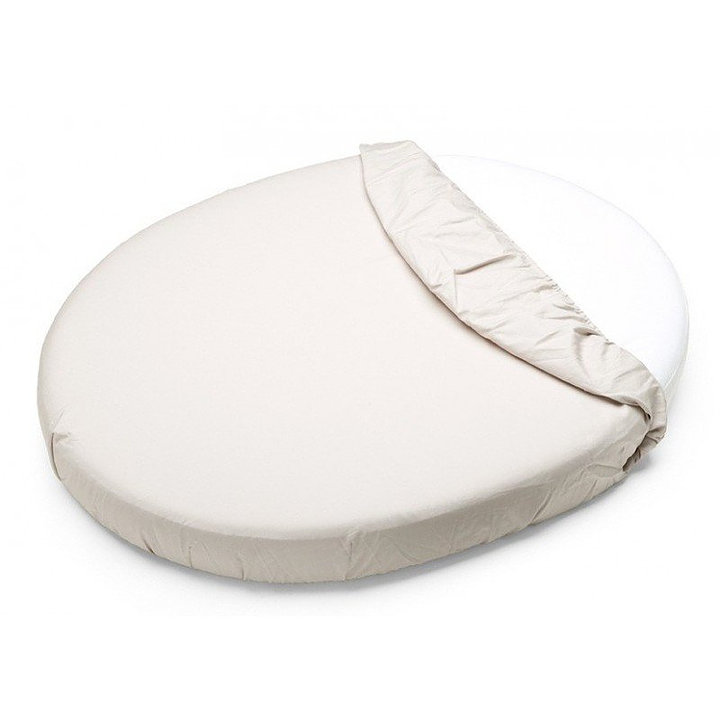 MIMIKO Hoeslaken voor ronde matras Wit 100 cm x 100 cm