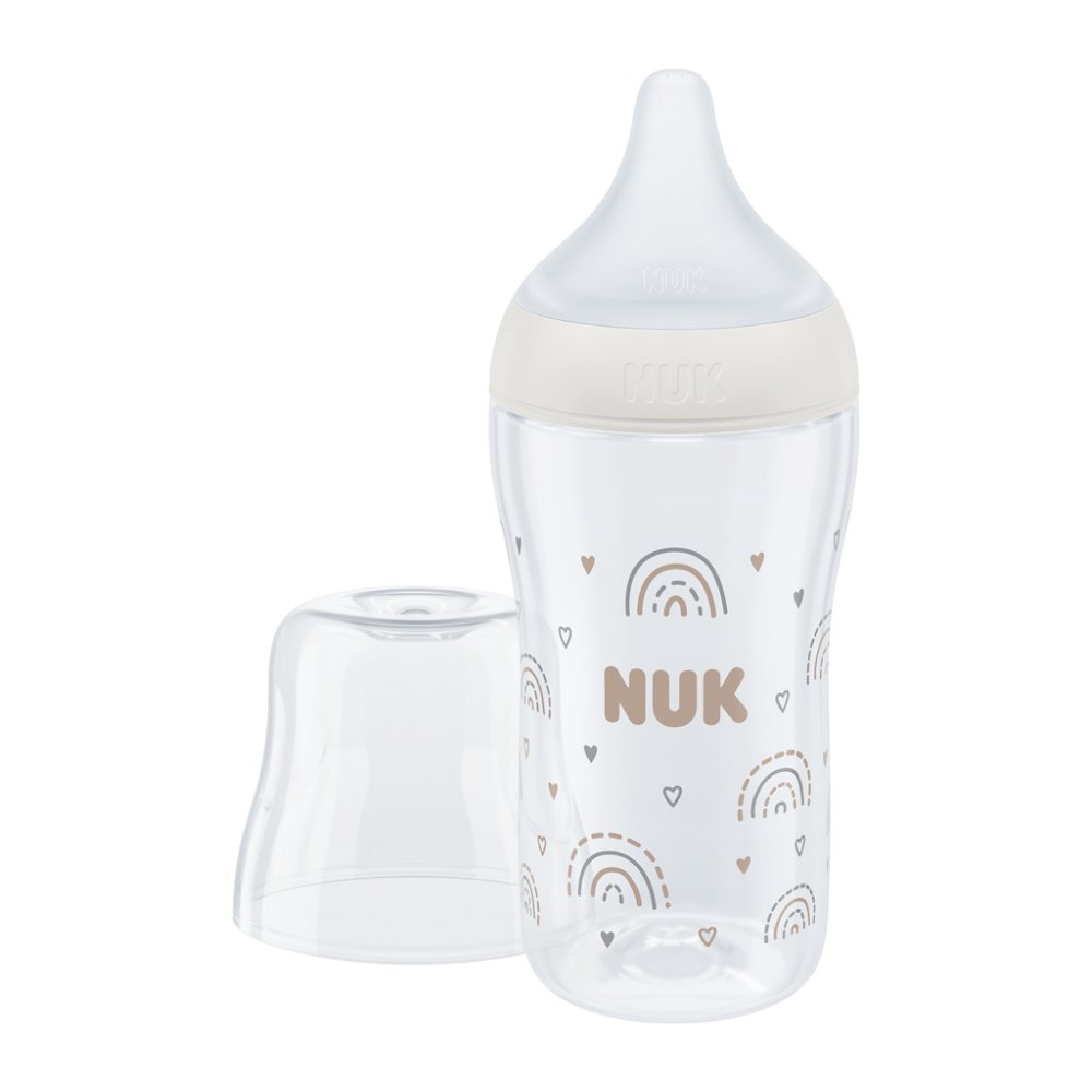 NUK Biberon in vetro per neonati con controllo della temperatura Perfect Match 230 ml
