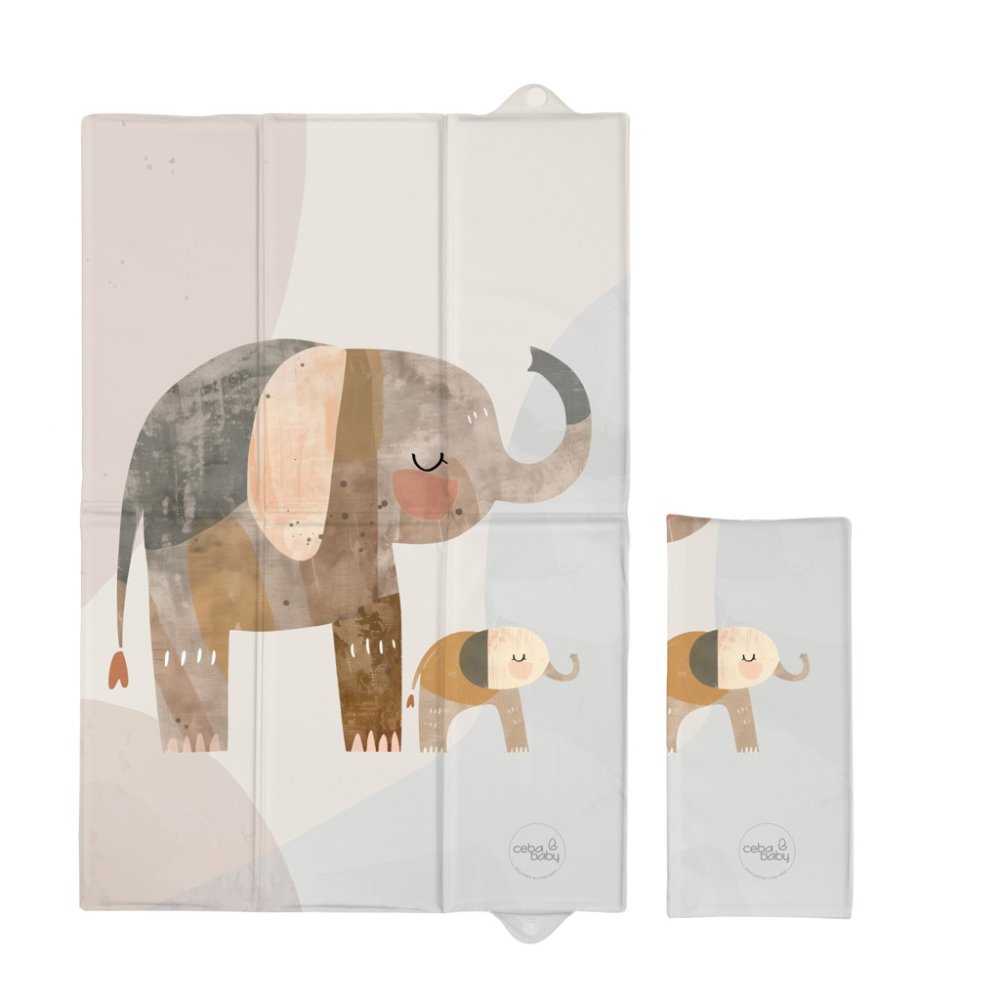CEBA BABY Matelas à langer de voyage (60x40) Basic Elephant Family