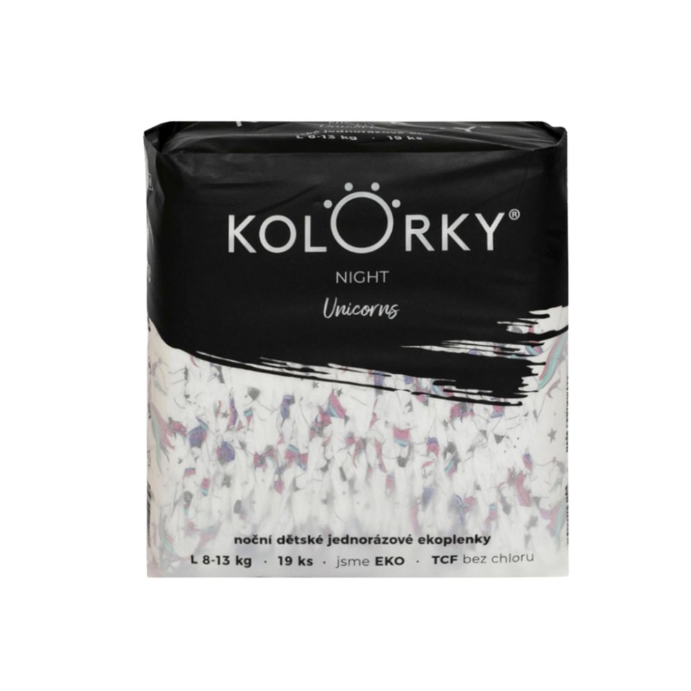 KOLORKY NIGHT Couches jetables eco nuit L (8-13 kg) 19 pcs