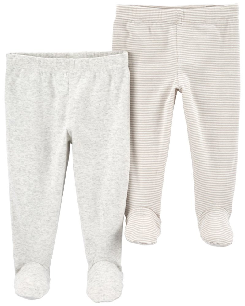 CARTER'S Rompers Grey Stripes neutral 2pcs NB vel 56