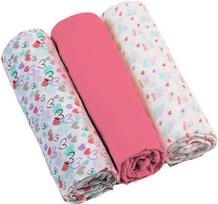 BABYONO tetra pelene muslin Super soft 3 kom ružičaste