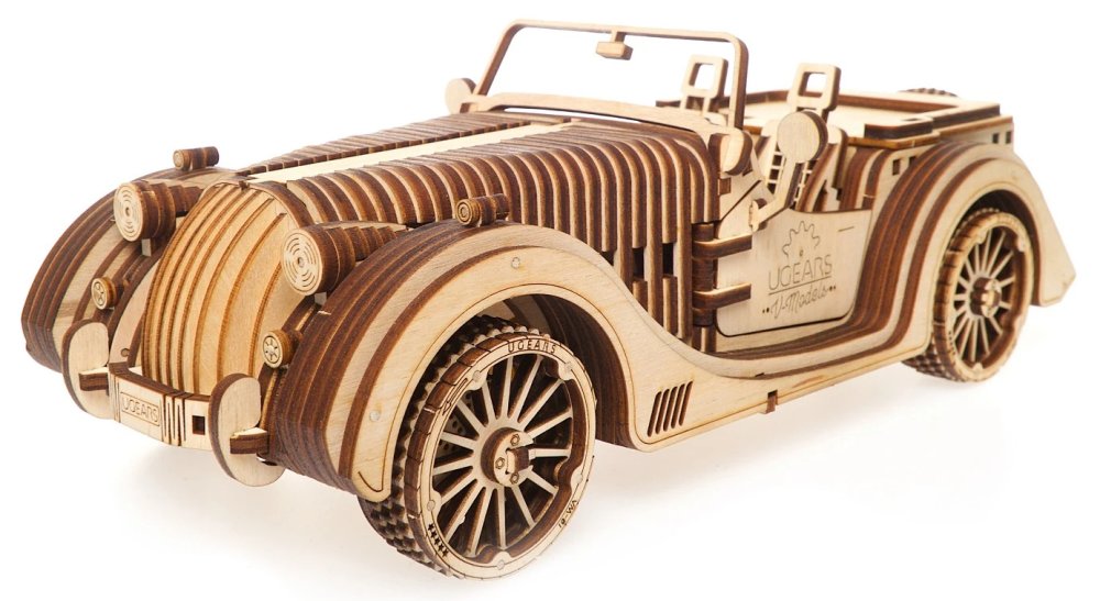 Ugears 3D drvena mehanička slagalica VM-01 Auto (roadster)