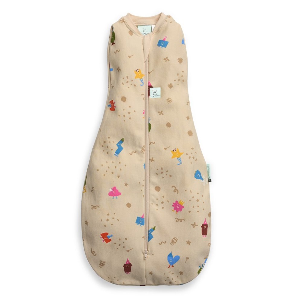 ERGOPOUCH Inbäddning och sovsäck 2-i-1 Cocoon Birthday Blobs 3-6 m, 6-8 kg, 1 tog