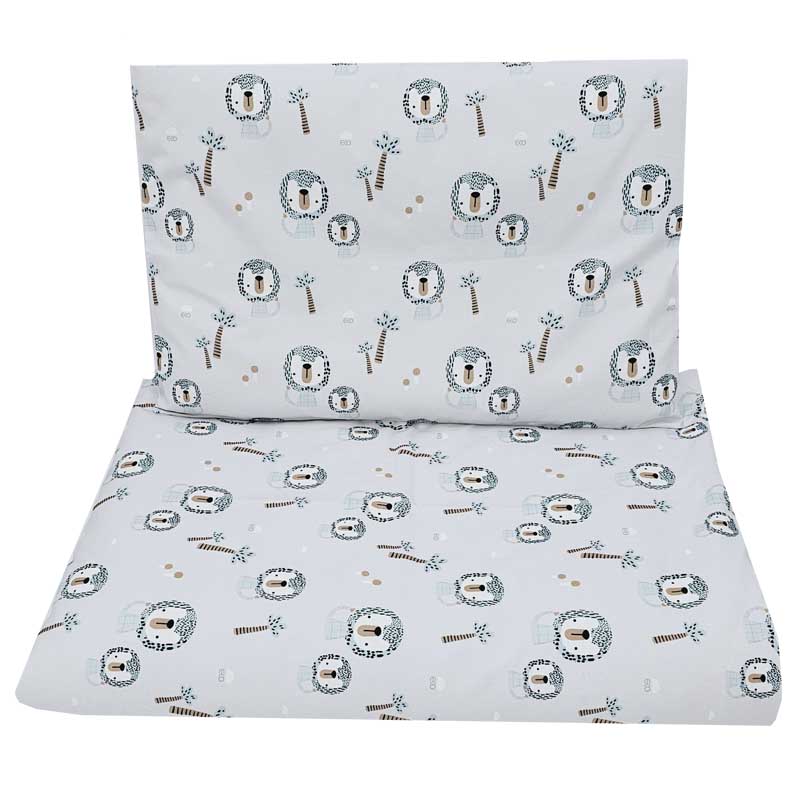 Ropa de cama EKO de 2 piezas de algodón con estampado de León 40x60 cm, 90x120 cm