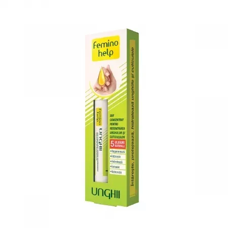 Feminohelp ser concentrat pentru regenerarea unghiilor si cuticulelor, 2ml
