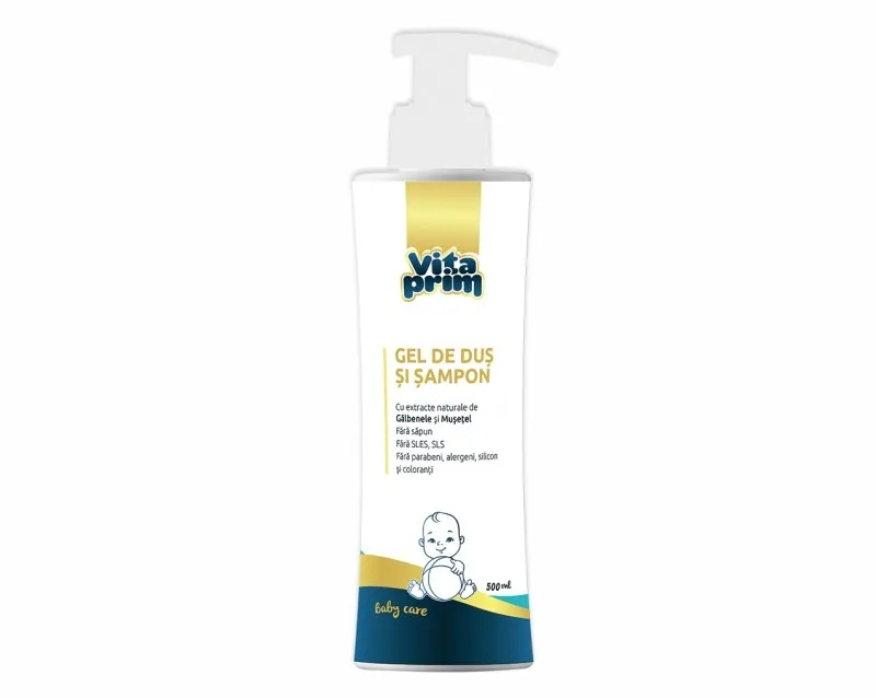 Vitaprim Baby Care Gel de duş şi şampon 500ml