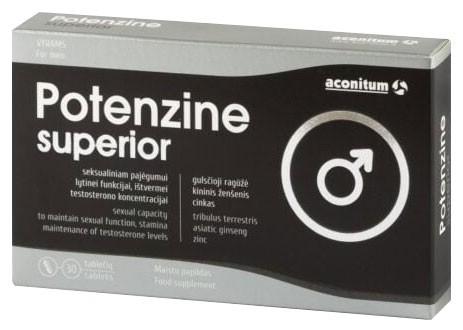 Potenzine superior, 30 tablete – 39,5 g Aconitum