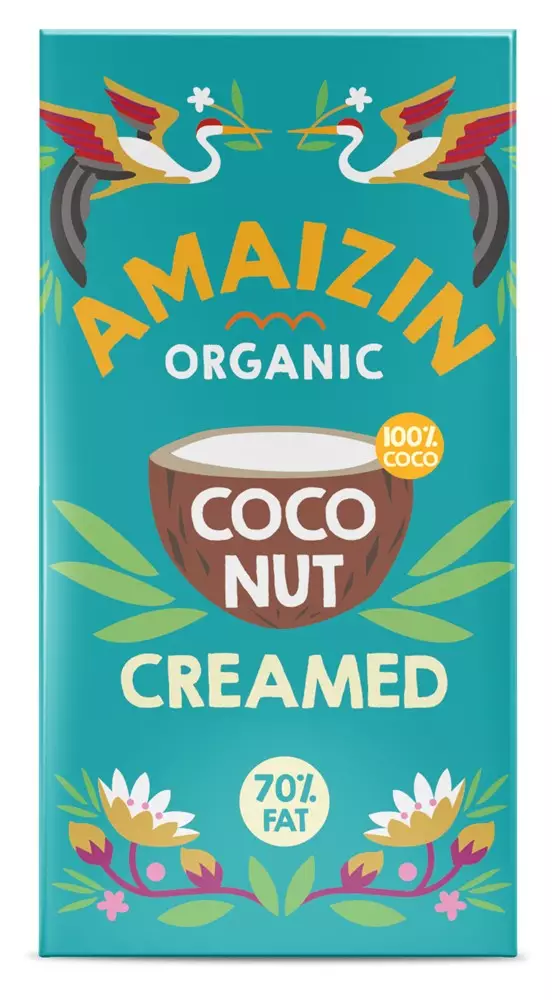 Crema bio de cocos 70% grasime, 200g Amaizin