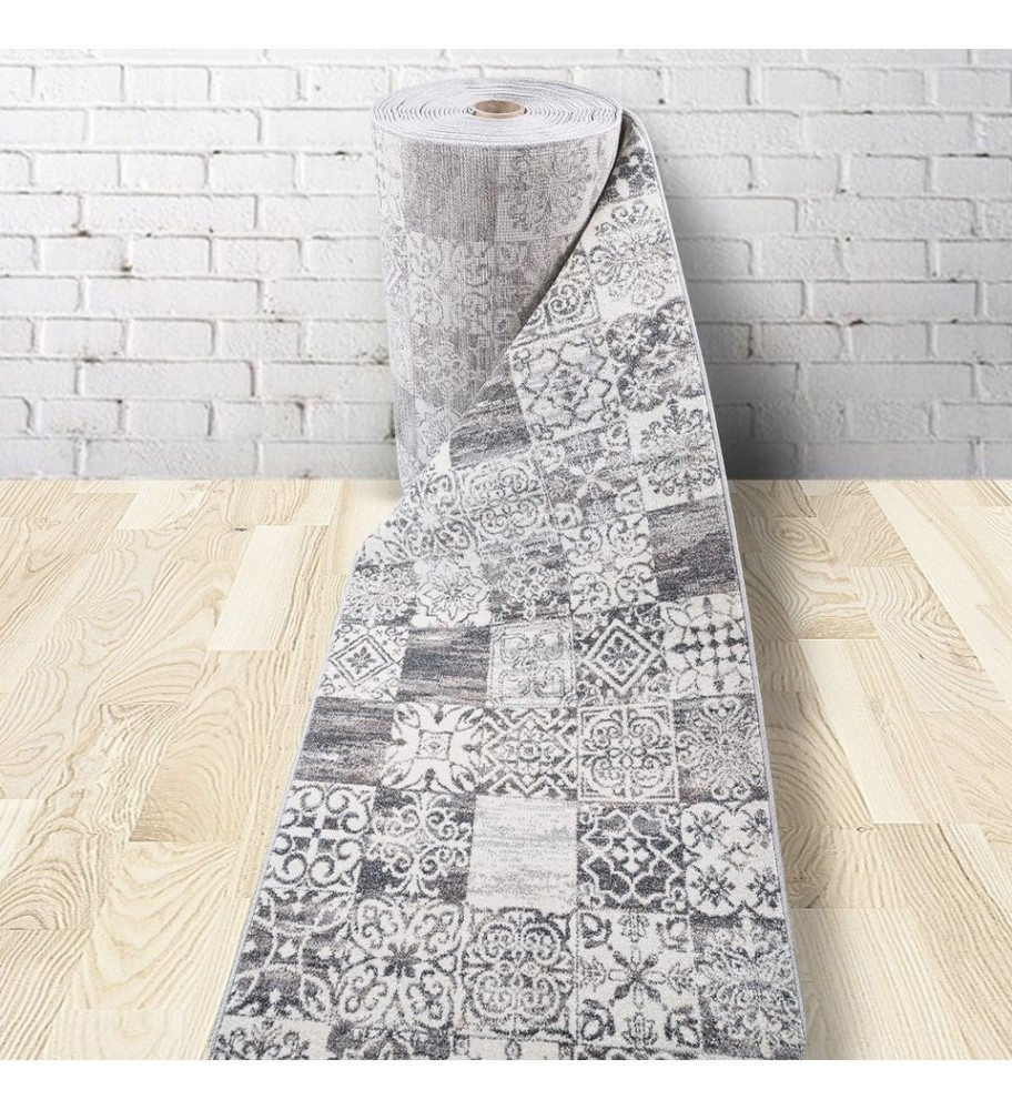Traversa Beenom design floral-geometric gri 1013-122