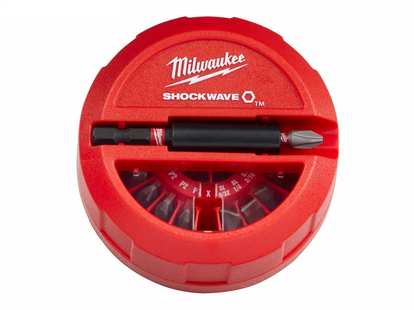 Set biti de impact Milwaukee SHOCKWAVE Impact Duty PUCK 15 piese, SHOCKZONE, suport magnetic, SKU 4932430904