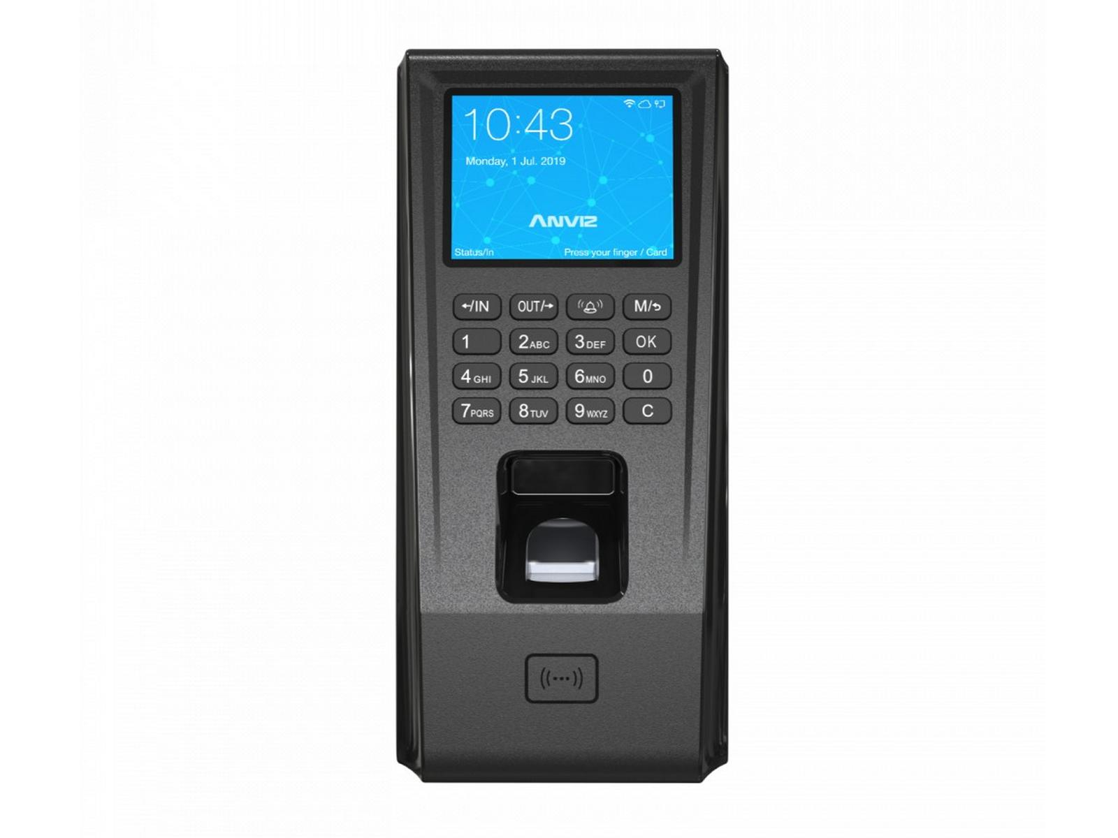 Control acces Anviz EP30, TCP/IP, Wi-Fi, amprenta, parola, card, 125KHz, 13.56MHz, Wiegand