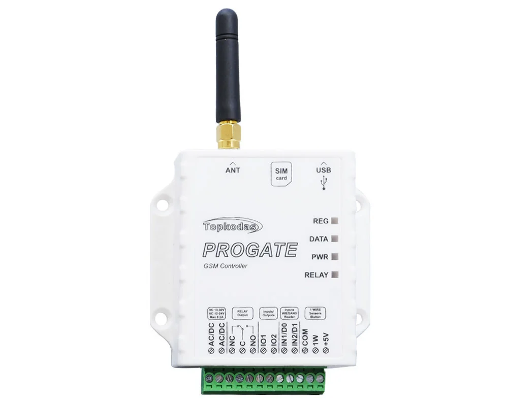 Releu GSM cu SIM 4G pentru deschidere porti, bariere, automatizari sau yale, NC-NO, 12-24V, Wiegand, PROGATE-4G