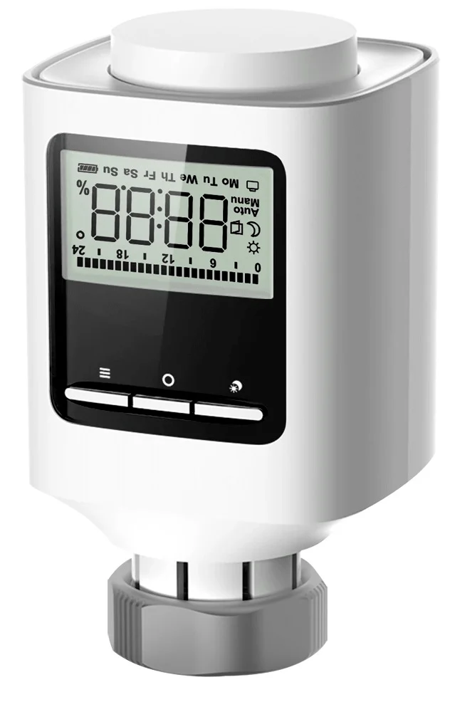 Cap termostatic SMART compatibil Tuya pentru Radiator, RF 868 MHz, 2 baterii AA incluse, IP20, NVS-RADIATOR-TRV