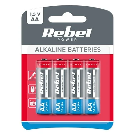 Baterii alcaline 1.5V AA-LR6 / BLISTER, 4 baterii in SET, BAT0061B