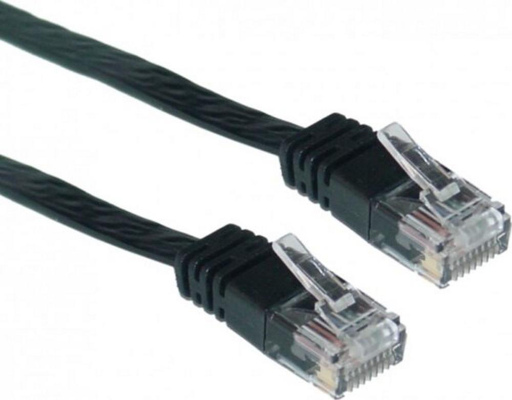Patch cord UTP Spacer, Cat5e, 1 m, negru, SP-PT-CAT5-1M-BK