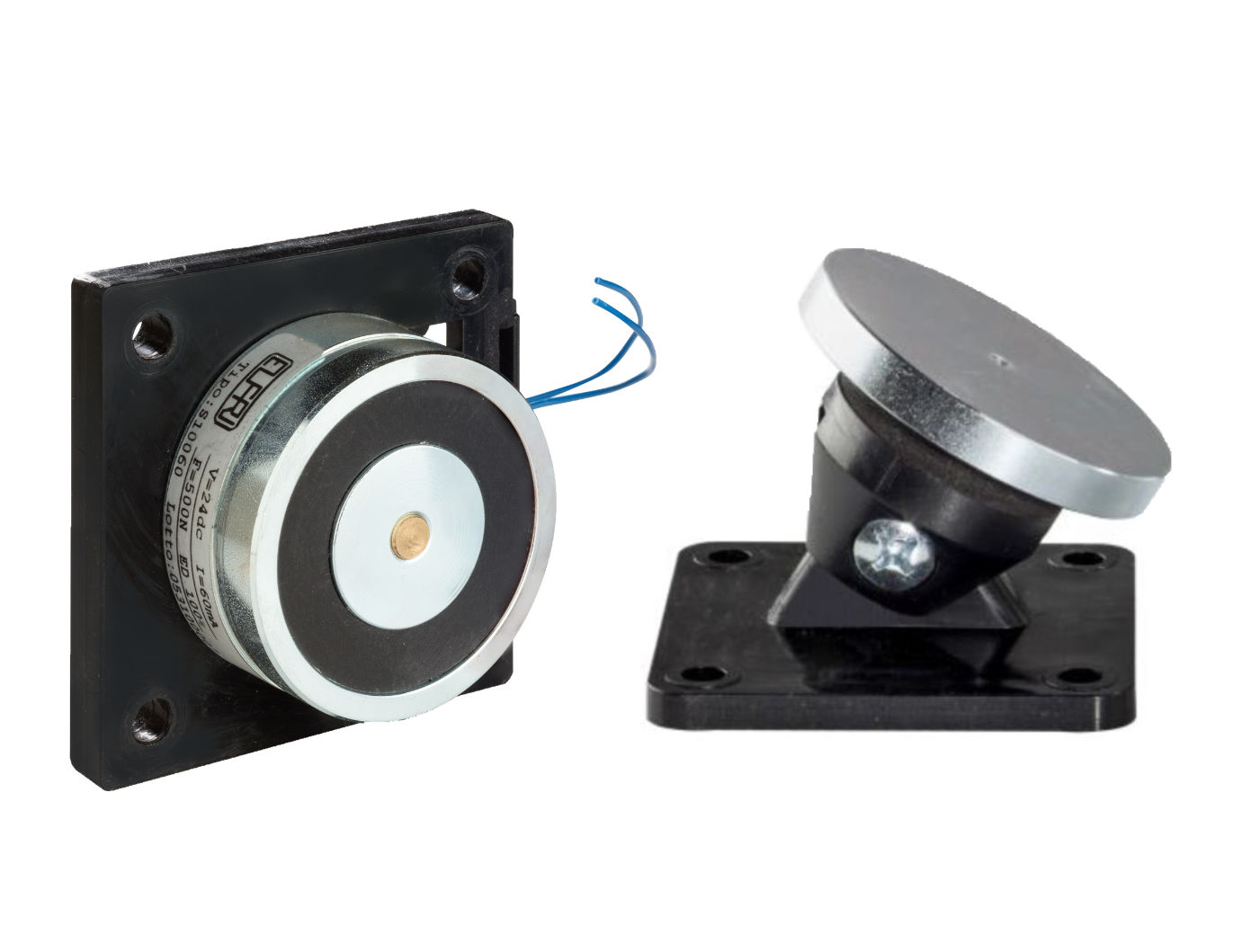Opritor electromagnetic usa, 500 N, alimentare 24 V curent continuu, placa reglabila inclusa, protectie la polaritate inversata, S10060_01