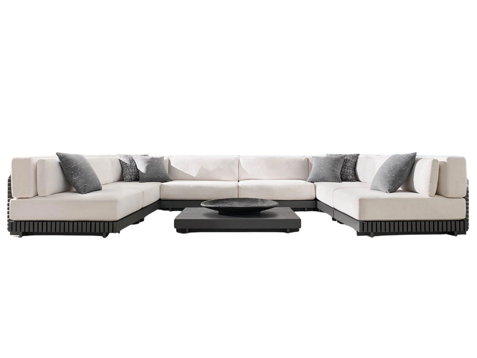 Set mobilier terasa/gradina Virtuoso SET KYOTO RHO, aluminiu 6063, 2x coltare, 6x fotolii, 1x masuta, perne incluse, rezistent la apa