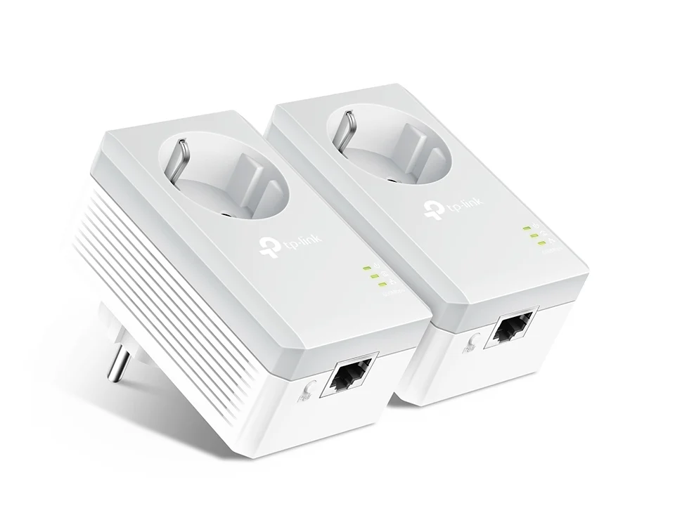 Kit transmisie internet prin reteaua electrica TP-Link PowerLine TL-PA4010PKIT AV500, Pana la 500 Mbps, 300m, Plug and play, AC Pass Trough