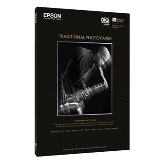 Epson Traditional Photo Paper S045051 C13S045051, 330 g/m2, A3+, 25db, szatén, fehér, fotópapír