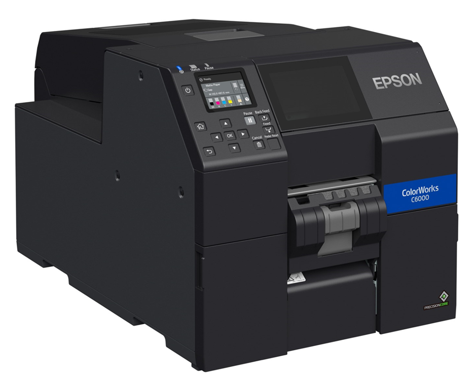 Epson ColorWorks C6000Pe C31CH76202, színes címkenyomtató, peeler, disp., USB, Ethernet, black