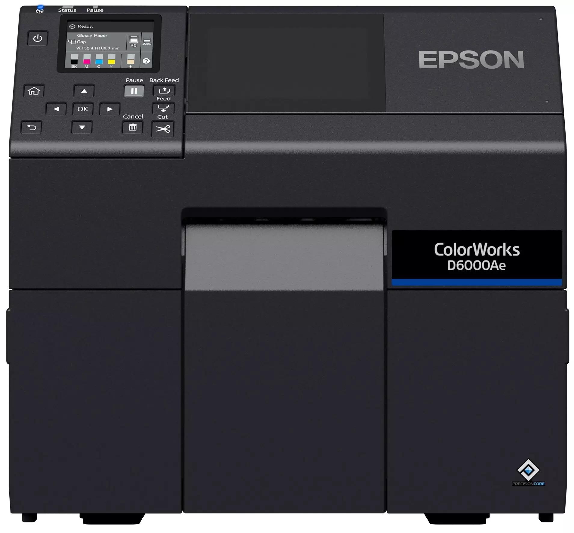 Epson ColorWorks D6000 (Ae) C31CL90102 színes címkenyomtató, cutter, disp., USB, Ethernet, black