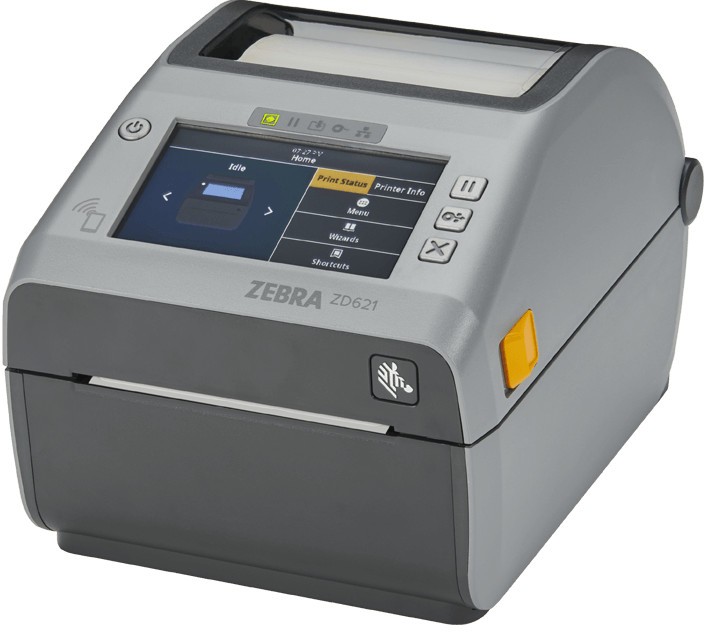 Zebra ZD621d ZD6A143-D0EF00EZ, 12 dots/mm (300 dpi), drukarka etykiet, disp., RTC, USB, Host, RS232, BT (BLE), Ethernet, grey