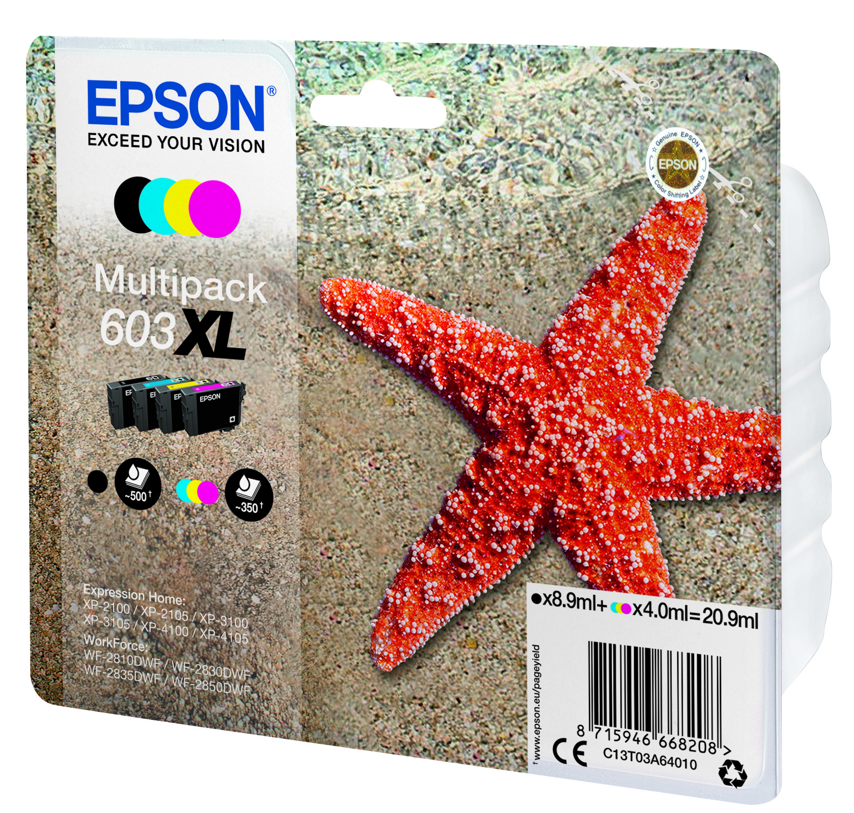 Epson 603XL C13T03A64010 CMYK eredeti multipack