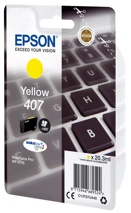 Epson 407 C13T07U440 galben (yellow) cartus original