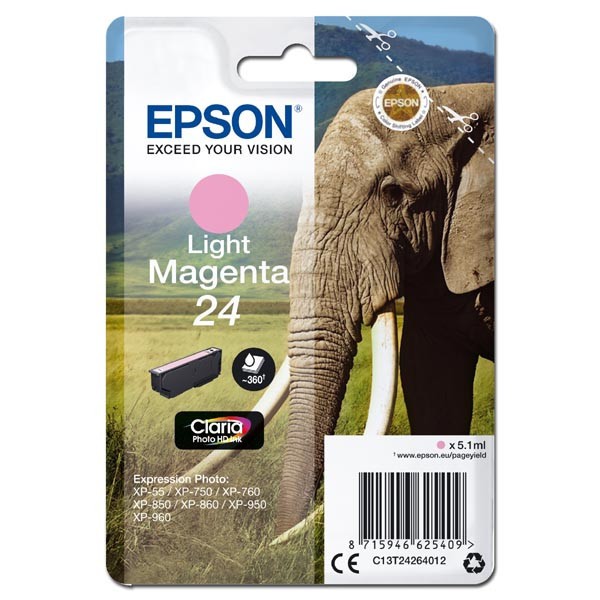 Epson T2426 C13T24264012 világos bíborvörös (light magenta) eredeti tintapatron