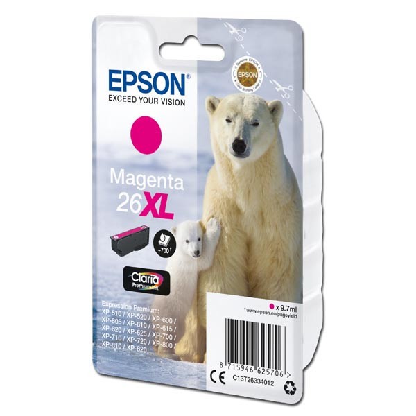 Epson 26XL C13T26334012 bíborvörös (magenta) eredeti tintapatron