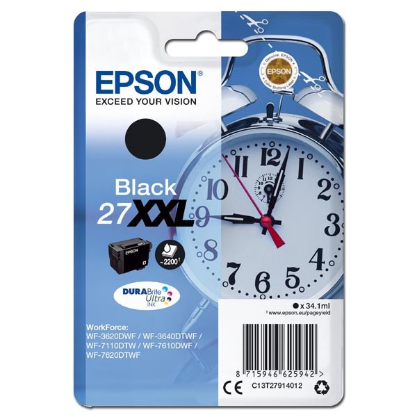 Epson 27XXL C13T27914012 fekete (black) eredeti tintapatron