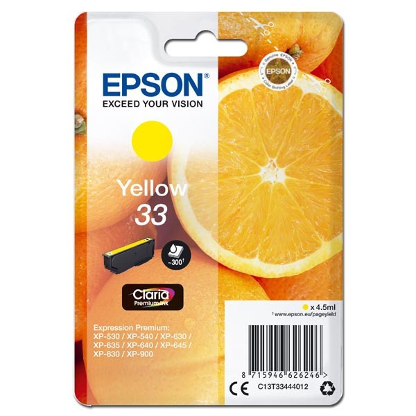 Epson T33 C13T33444012 sárga (yellow) eredeti tintapatron