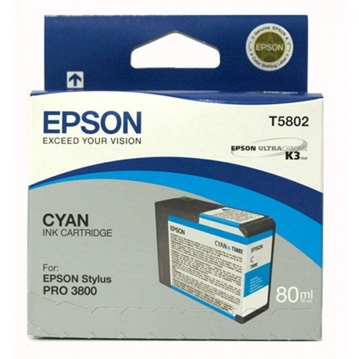 Epson T5802 błękitny (cyan) tusz oryginalna