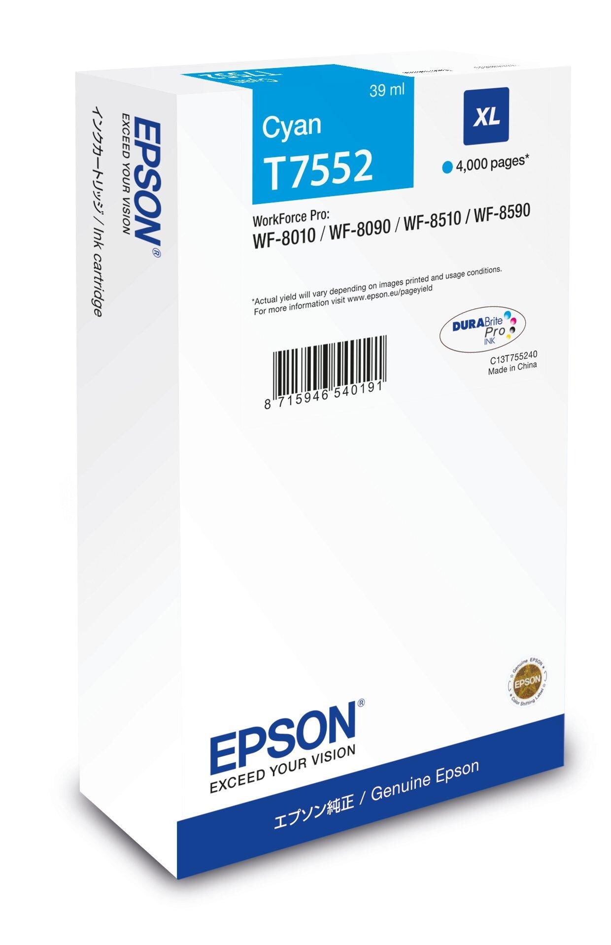 Epson T7552 XL C13T75524N azuriu (cyan) cartus original