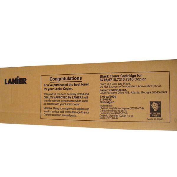 Lanier 117-0195 fekete (black) eredeti toner