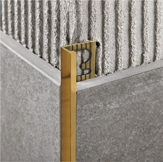 Profil terminatie din aluminiu auriu Proterminal 10 mm PTON10