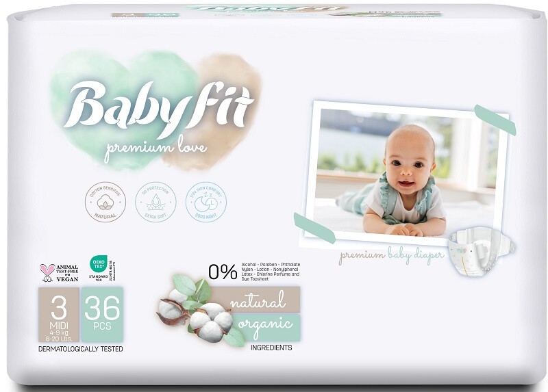 BABY FIT ECO SCUTECE BEBELUSI NR 3 MIDI 36 BUCATI